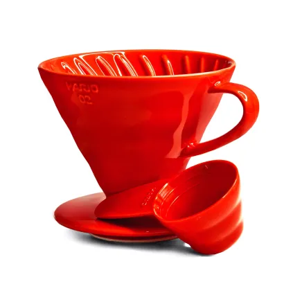 Hario dripper V60 ceramiczny czerwony V01 - zdjęcie 1