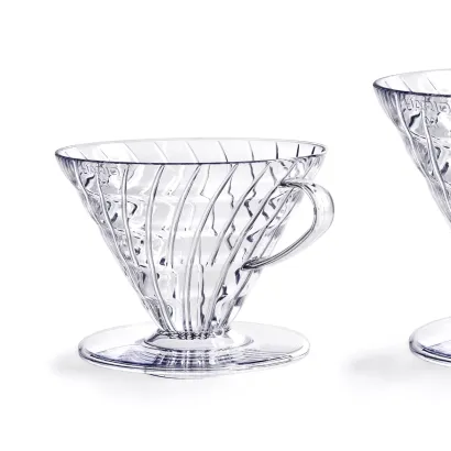 Hario dripper V60 plastikowy przezroczysty V02 - zdjęcie 3