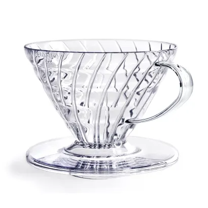 Hario dripper V60 plastikowy przezroczysty V01 - miniatura 1