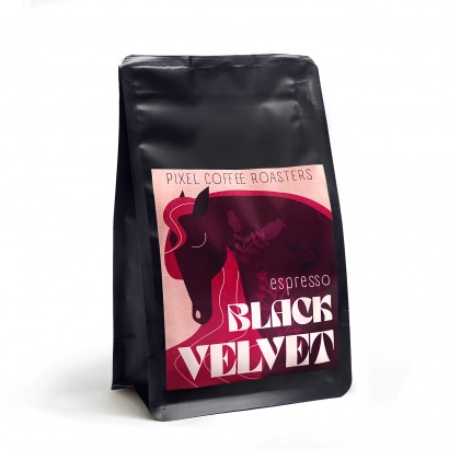 PIXEL Black Velvet kawa ziarnista waga 250g - miniatura 1