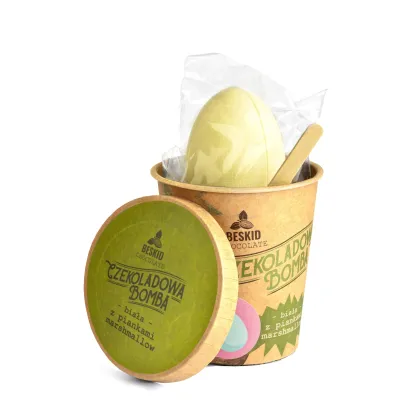 Beskid Chocolate Czekoladowa Bomba Jajo biała z piankami marshmallow waga 45 g - miniatura 2