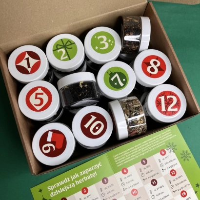 Świąteczny Kalendarz Adwentowy 24 Herbaty waga 24x 20g - zdjęcie 2