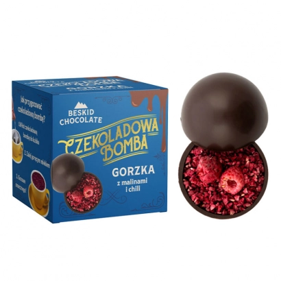 Beskid Chocolate Czekoladowa Bomba ciemna z malinami i chili - miniatura 1