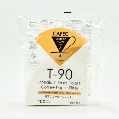 CAFEC Filtry papierowe TH-3 (dawniej T-90) Medium Roast 100 szt. pojemność 4 filiżanki - miniatura 1