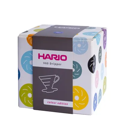 Hario dripper V60 ceramiczny turkusowy + 40 filtrów V02 - miniatura 2