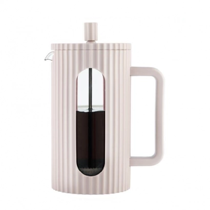 Klausberg French press zaparzacz do kawy i herbaty pojemność 1l kolor beżowy - miniatura 1