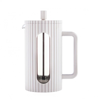 Klausberg French press zaparzacz do kawy i herbaty pojemność 1l kolor kremowy - miniatura 1