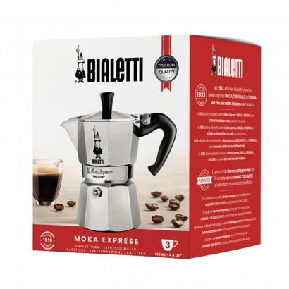 Bialetti Moka Express kawiarka aluminiowa na gaz pojemność 3 tz / 130 ml - zdjęcie 2