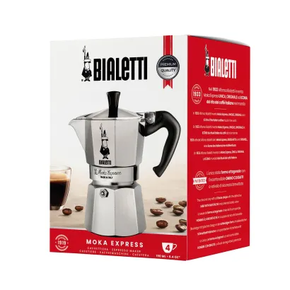 Bialetti Moka Express kawiarka aluminiowa na gaz pojemność 4 tz / 190 ml kolor srebrny - zdjęcie 2