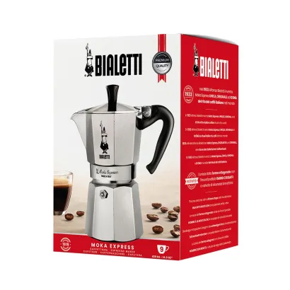 Bialetti Moka Express kawiarka aluminiowa na gaz 9 tz / 420 ml srebrny - zdjęcie 2