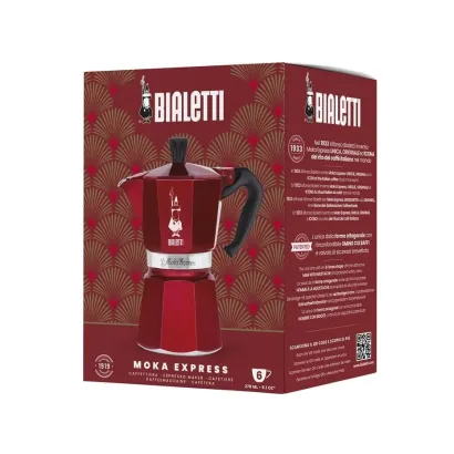 Bialetti Moka Express Deco Glamour kawiarka aluminiowa na gaz 6 tz / 300 ml czerwona - miniatura 2