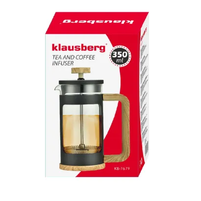 Klausberg French press zaparzacz drewniany pojemność 350 ml - miniatura 2