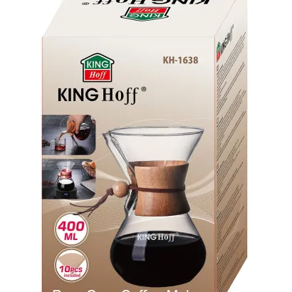 Kinghoff Szklany zaparzacz do kawy 400 ml - miniatura 2