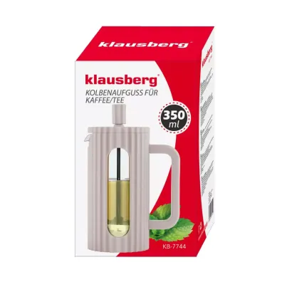 Klausberg French press zaparzacz do kawy i herbaty pojemność 350 ml kolor beżowy - miniatura 2