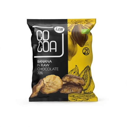 COCOA Banany w surowej czekoladzie BIO 70g - miniatura 1