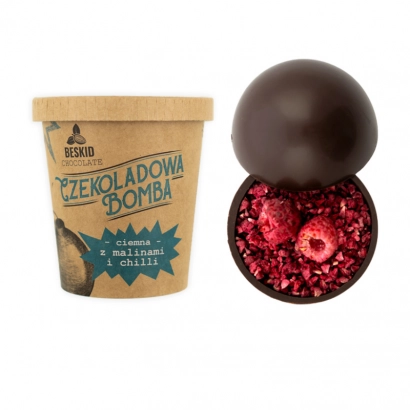 Beskid Chocolate Czekoladowa Bomba ciemna z malinami i chili - miniatura 2