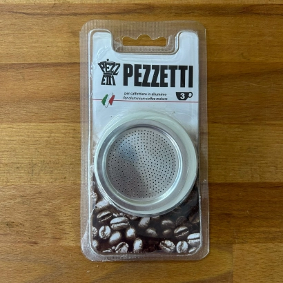 OUTLET Uszczelki i sitko do kawiarek aluminiowych Pezzetti rozmiar 3 tz / 150 ml - miniatura 1