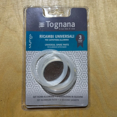 OUTLET Uszczelki i sitko do kawiarek aluminiowych Tognana rozmiar 3 tz - miniatura 1