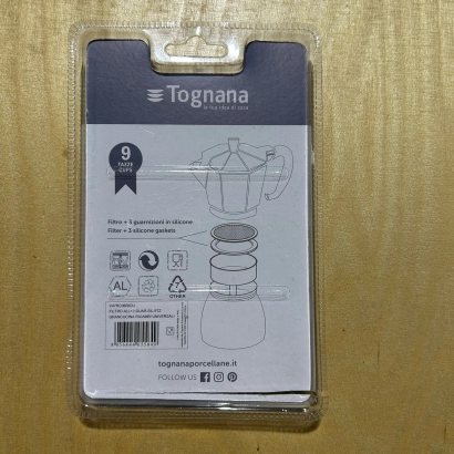 OUTLET Uszczelki i sitko do kawiarek aluminiowych Tognana rozmiar 9 tz - miniatura 2