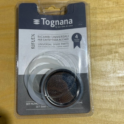 OUTLET Uszczelki i sitko do kawiarek stalowych Tognana rozmiar 4 tz - miniatura 1