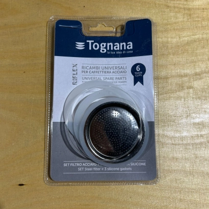 OUTLET Uszczelki i sitko do kawiarek stalowych Tognana rozmiar 6 tz - miniatura 1