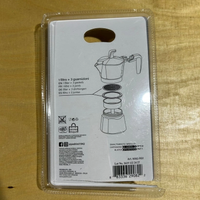 OUTLET Uszczelki i sitko do kawiarek aluminiowych Pedrini rozmiar 2 tz - miniatura 2