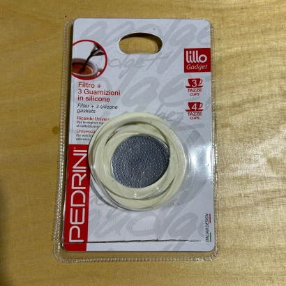 OUTLET Uszczelki i sitko do kawiarek aluminiowych Pedrini rozmiar 3 tz - miniatura 1