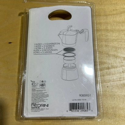 OUTLET Uszczelki i sitko do kawiarek aluminiowych Pedrini rozmiar 9 tz - miniatura 2