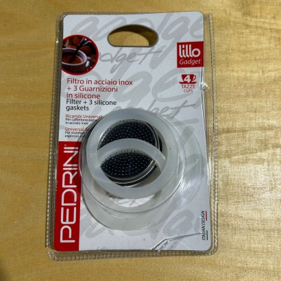 OUTLET Uszczelki silikonowe i sitko do kawiarek stalowych Pedrini rozmiar 4 tz - miniatura 1