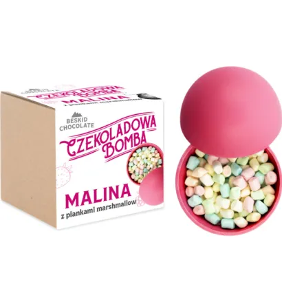 Beskid Chocolate Czekoladowa Bomba malinowa z piankami marshmallow 45g - miniatura 1