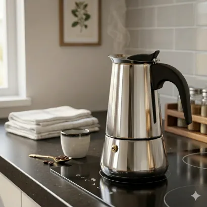 Kinghoff kawiarka stalowa na indukcję pojemność 12 tz / 600 ml kolor srebrna - miniatura 2