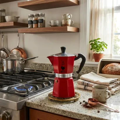 Bialetti Moka Express Color kawiarka aluminiowa na gaz 6 tz / 270 ml czerwona - miniatura 2