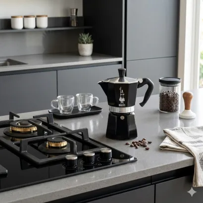 Bialetti Moka Express Color kawiarka aluminiowa na gaz pojemność 6 tz / 270 ml kolor czarna - miniatura 2