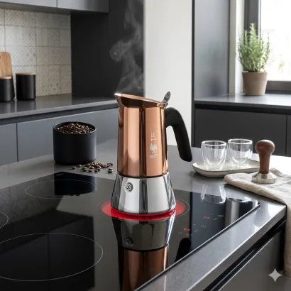 Bialetti New Venus kawiarka stalowa na indukcję pojemność 4 tz / 170 ml kolor miedziana - zdjęcie 3