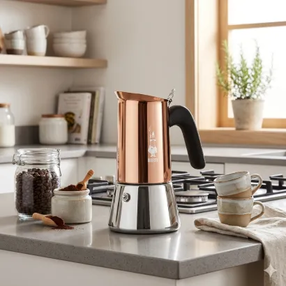 Bialetti New Venus kawiarka stalowa na indukcję pojemność 6 tz / 235 ml kolor miedziana - zdjęcie 3