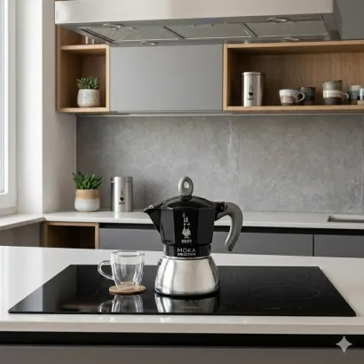 Bialetti New Moka Induction kawiarka stalowa na indukcję pojemność 4 tz / 150 ml kolor czarna - miniatura 2