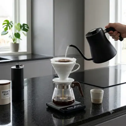 Hario dripper V60 ceramiczny kolor biały rozmiar V02 - miniatura 2
