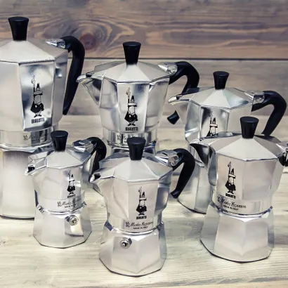 Bialetti Moka Express kawiarka aluminiowa na gaz 9 tz / 420 ml srebrny - zdjęcie 3