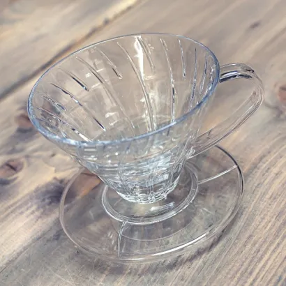 Hario dripper V60 plastikowy przezroczysty V02 - zdjęcie 2