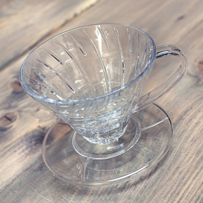Hario dripper V60 plastikowy przezroczysty rozmiar V02 - zdjęcie 2