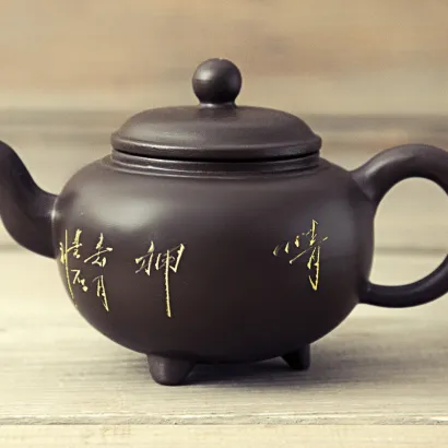 Tea Pot Yixing Clay dzbanek z kamionki 150 ml - zdjęcie 2