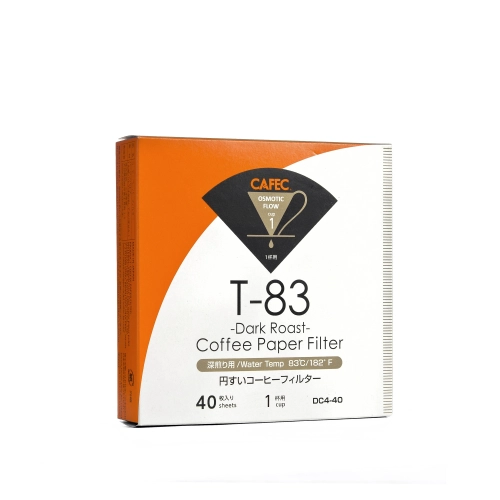 CAFEC Filtry papierowe T-83 Dark Roast 40 szt. pojemność 1 filiżanka
