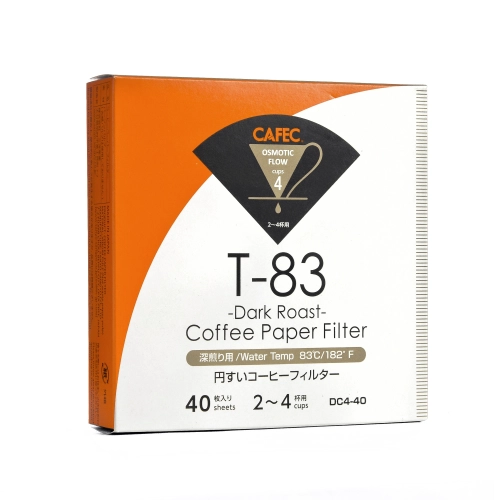 CAFEC Filtry papierowe T-83 Dark Roast 40 szt. pojemność 4 filiżanki