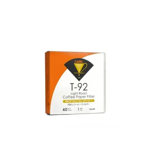 CAFEC Filtry papierowe T-92 Light Roast 40 szt. pojemność 1 filiżanka