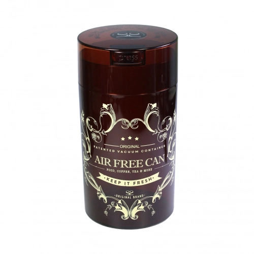 Pojemnik próżniowy do przechowywania kawy lub herbaty pojemność 500 g brązowy