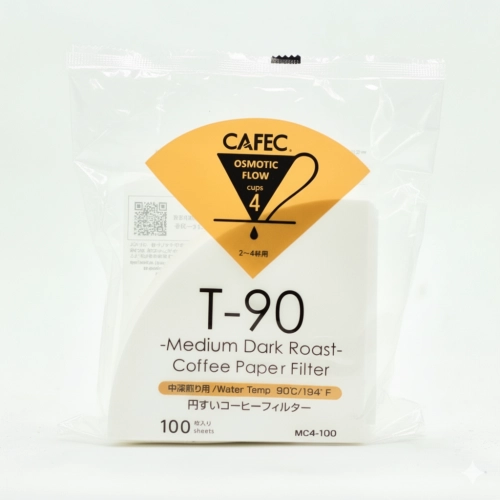 CAFEC Filtry papierowe TH-3 (dawniej T-90) Medium Roast 100 szt. pojemność 4 filiżanki