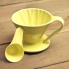 CAFEC Dripper ceramiczny Arita Flower pojemność 4 filiżanki kolor żółty