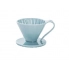 CAFEC Dripper ceramiczny Arita Flower pojemność 4 filiżanki kolor niebieski