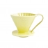 CAFEC Dripper ceramiczny Arita Flower pojemność 4 filiżanki kolor żółty