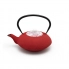 Bredemeijer Yantai żeliwny zaparzacz do herbaty z porcelanową przykrywką pojemność 1,2 l kolor czerwony